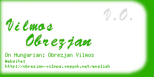 vilmos obrezjan business card